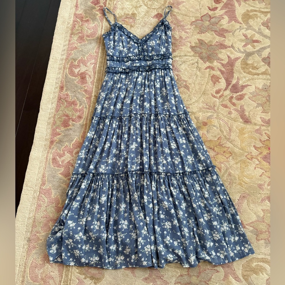 Altar’d State Floral Blue Maxi Dress